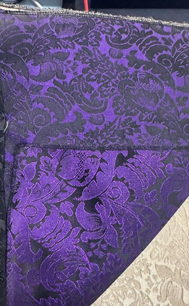 100% Polyester Purple Brocade 100