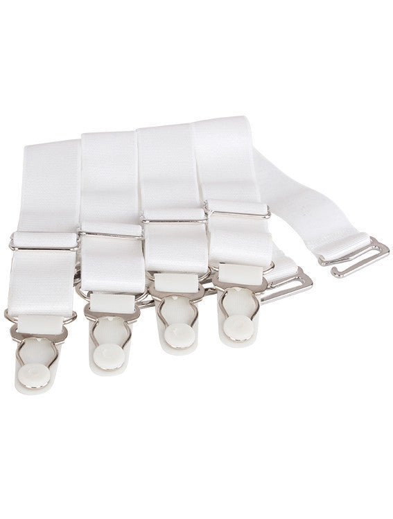 Suspender Clips In White (4) Suspender Clips In White (4)