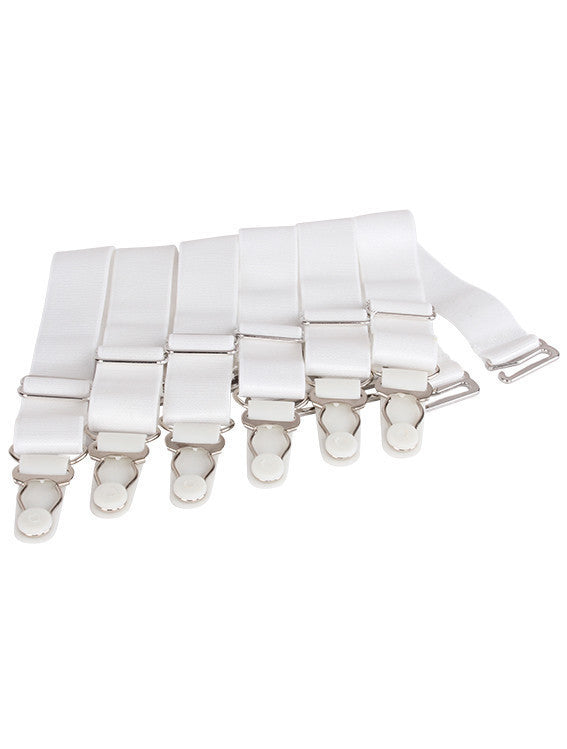 Suspender Clips In White (6) Suspender Clips In White (6)