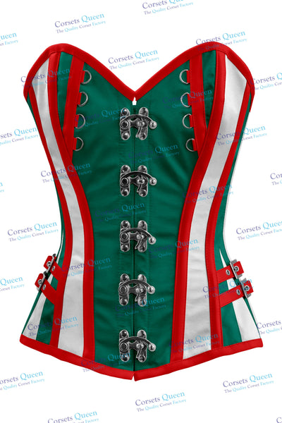 Bliskey Steel Boned Overbust Christmas Special Corset - Corsets Queen US-CA
