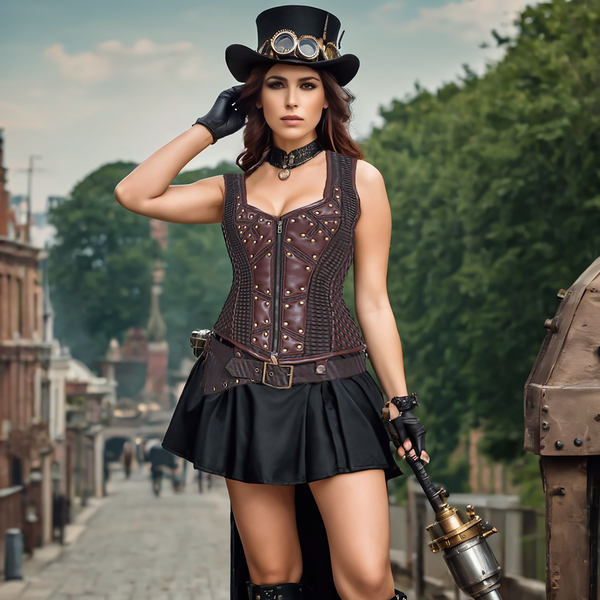 Steampunk Corset UK - Steampunk Corset Tops UK- Steampunk Outfit