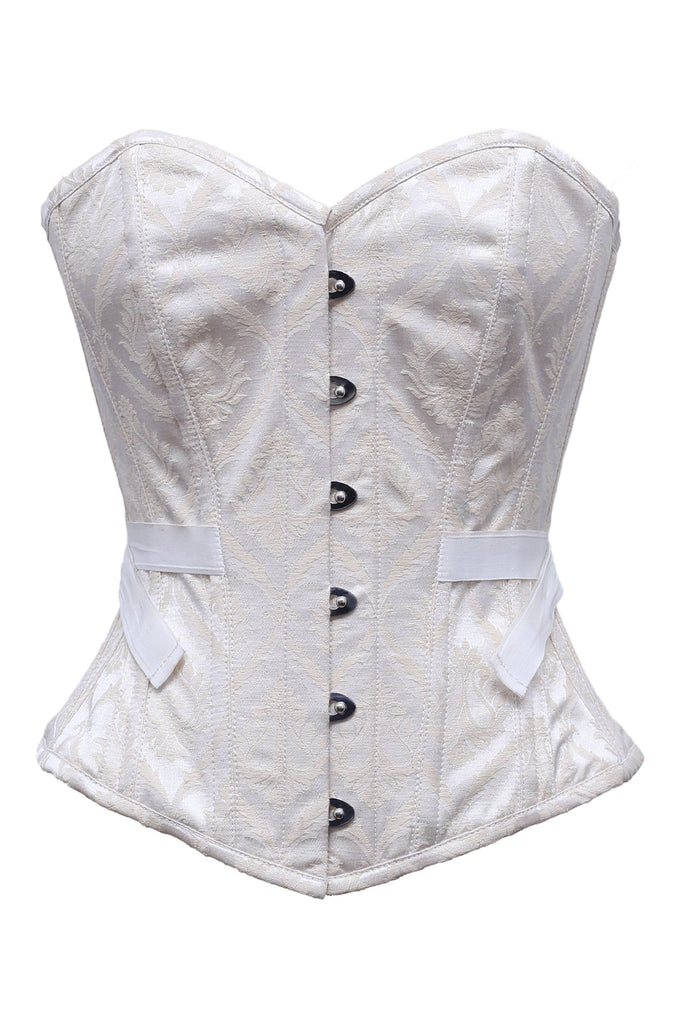 Kinel Cream Brocade Fan Lacing Corset