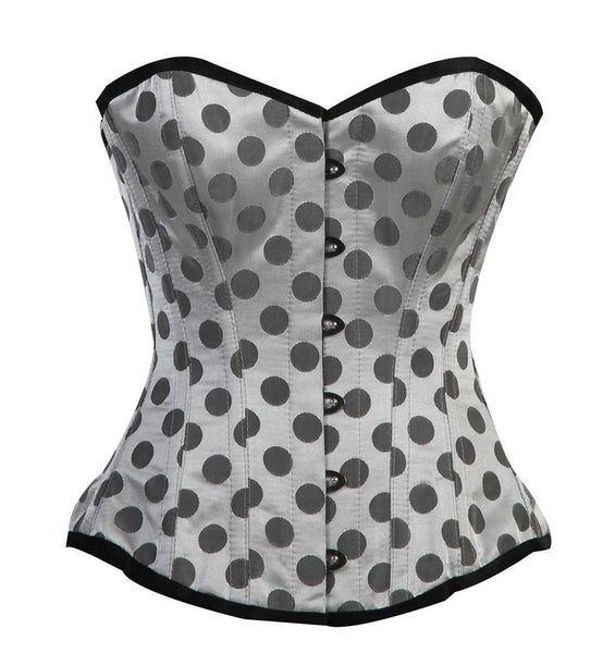 ELEGANT SILVER/GREY POLKA DOT