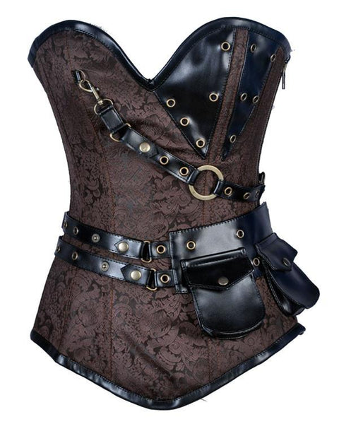 Karla Steampunk Overbust Corset - Corsets Queen US-CA