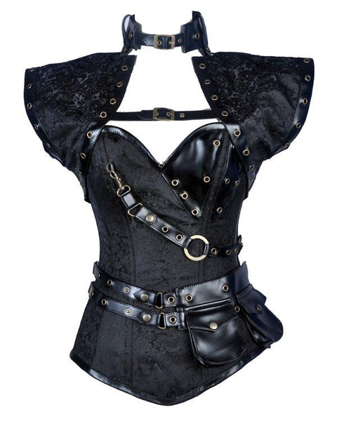 Karlie Steampunk Overbust Corset - Corsets Queen US-CA