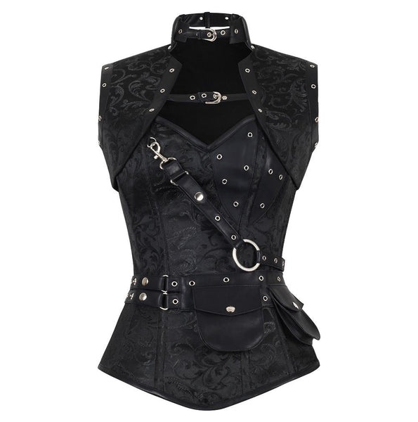 Makenzie Steampunk Overbust Corset - Corsets Queen US-CA