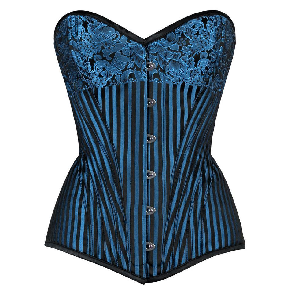 Nayelli Brocade Overbust Turquoise Corset