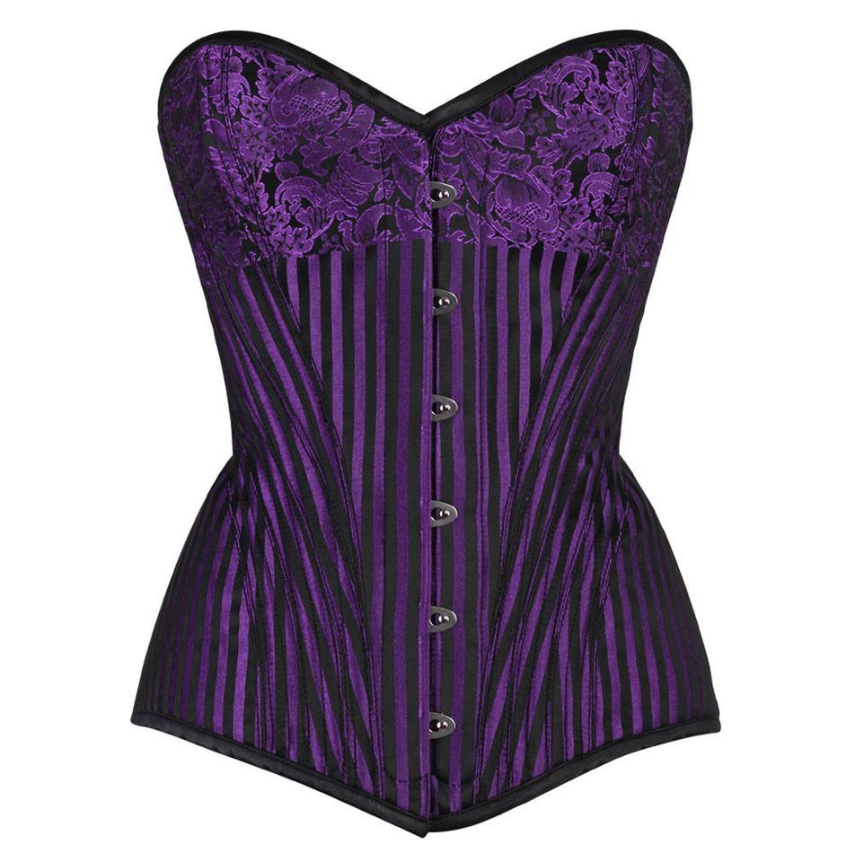 Nayomi Brocade Overbust Purple Corset