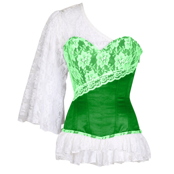 Adalric Laced Cloud Green Overbust Corset