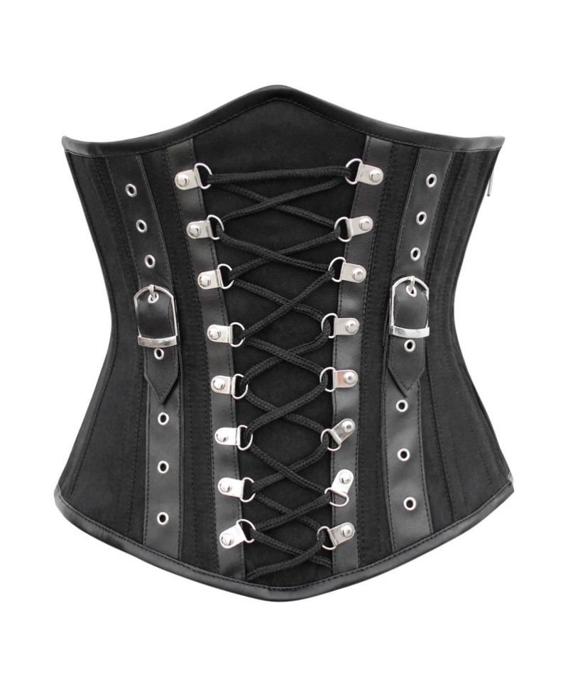 Tricia Shape Criss Cross Cotton Steampunk Underbust Corset