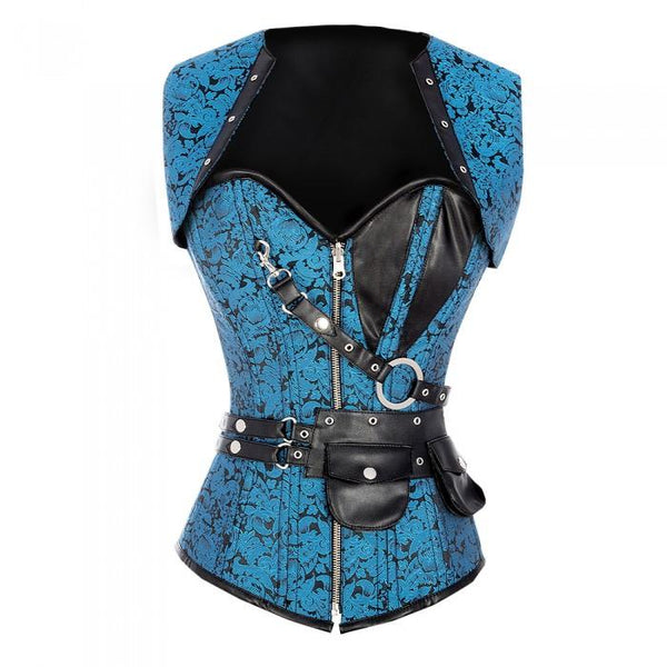 Rautela Gothic Overbust Reversible Corset - Corsets Queen US-CA