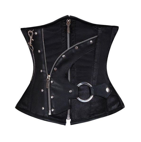 Loyd Black Satin Gothic Underbust Corset