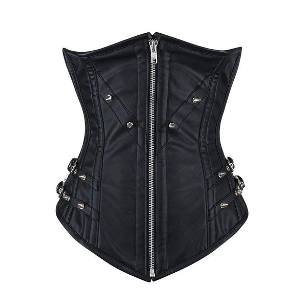 Chelsea Faux Leather Longline Underbust Corset