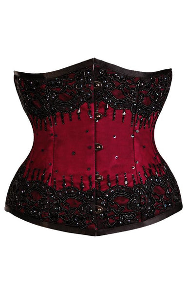 Hart Satin Beaded Underbust Corset