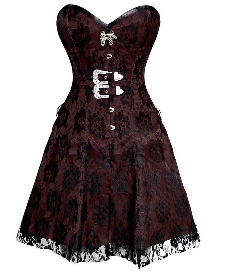 Nol Gothic Net Overlay Corset Dress