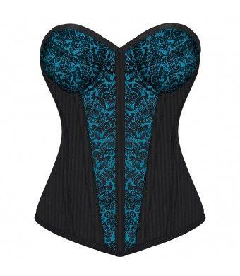 Ronnie Brocade Overbust Fashion Corset With Cups