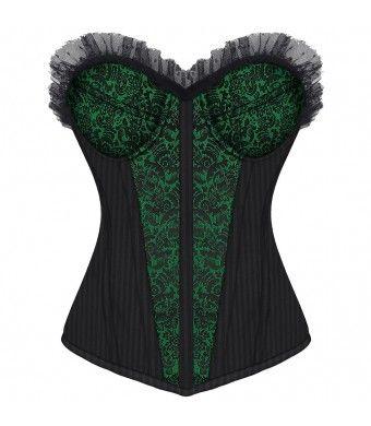 Rebekaah Gothic Overbust Fashion Corset With Cups