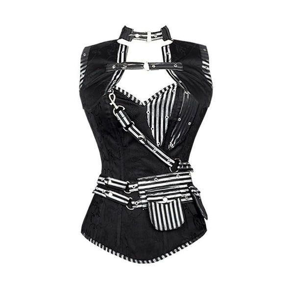 Thiago Black Steampunk Corset and Jacket - Corsets Queen US-CA