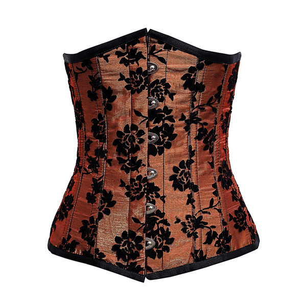 Brandt Burgundy Corset With Tissue Flocking