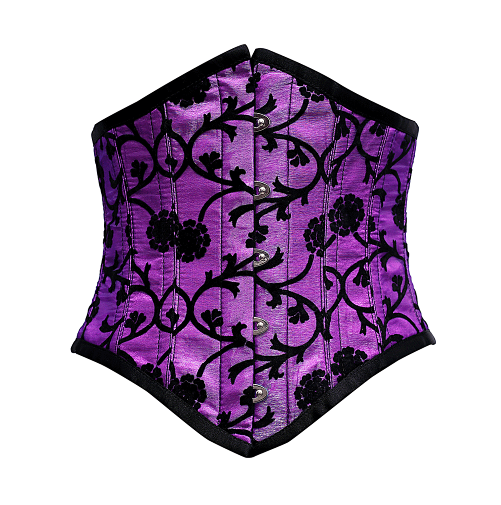 Dahlkemper Purple Underbust Corset With Tissue Flocking