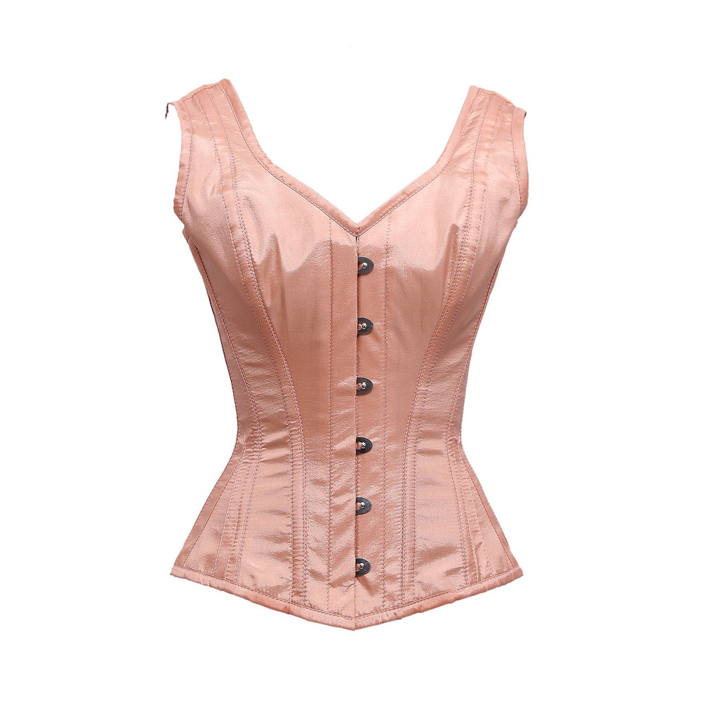 Bruno Peach Taffeta Shoulder Straps Overbust Corset – Corsets Queen UK