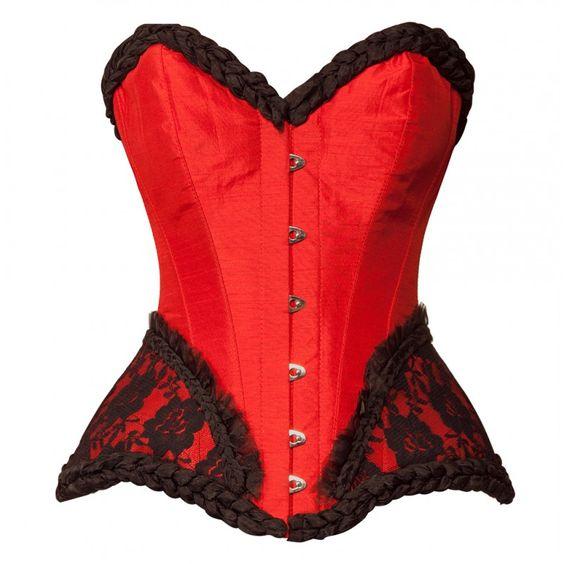 Dahl Red Dupion Overbust Corset