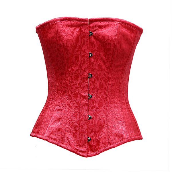 Jensen Fuchsia Satin Brocade Overbust Corset