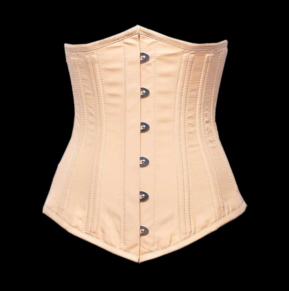 Cierra Longline Waist Training Corset- Beige Corset Dress- Beige Corset Top  – Corsets Queen UK