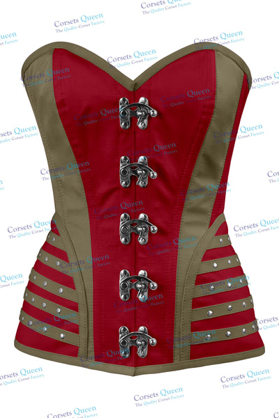 Shanon Satin Overbsut Corset - Corsets Queen US-CA